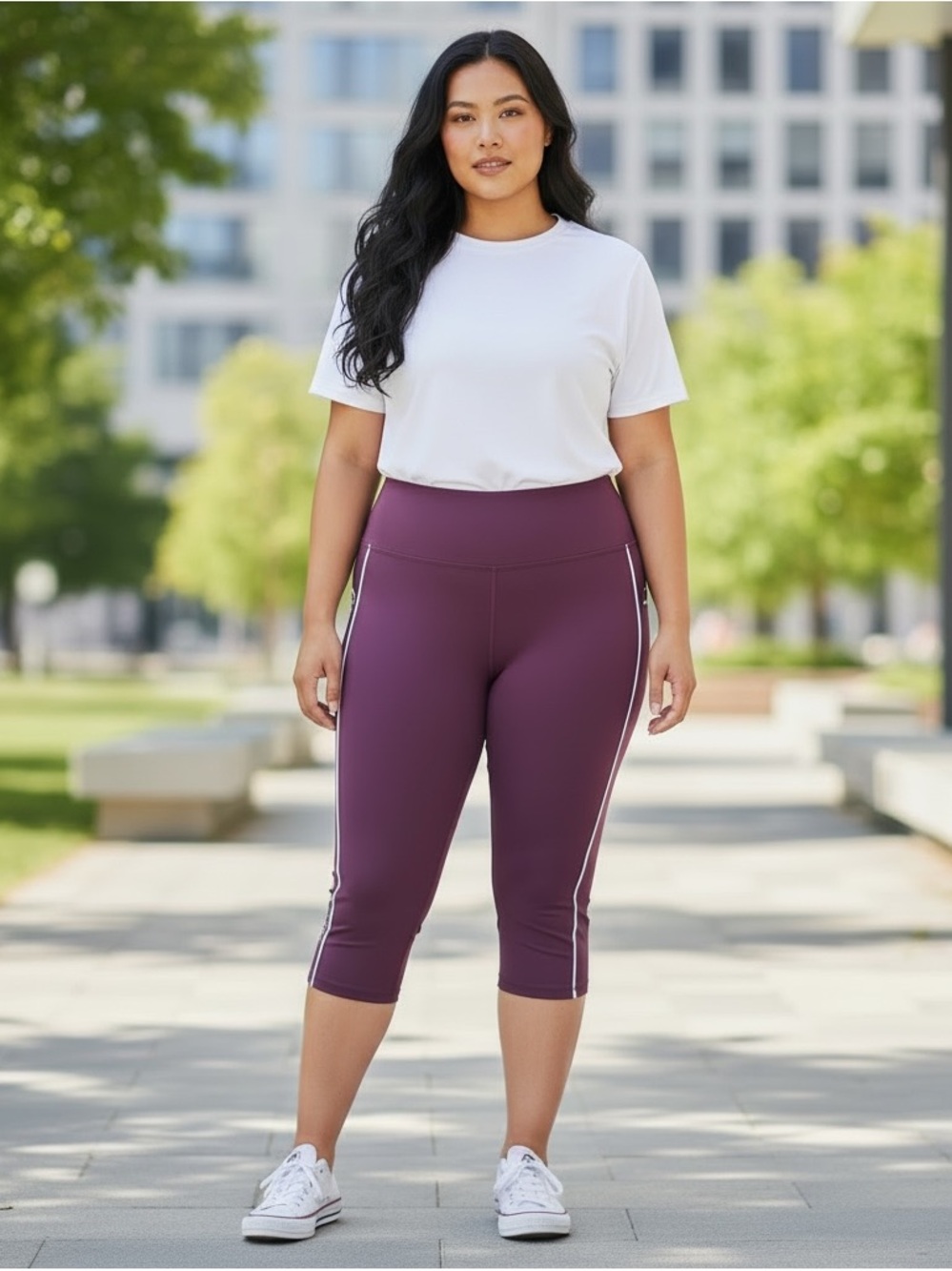 Zyia Purple Active Capri Leggings size 16-18